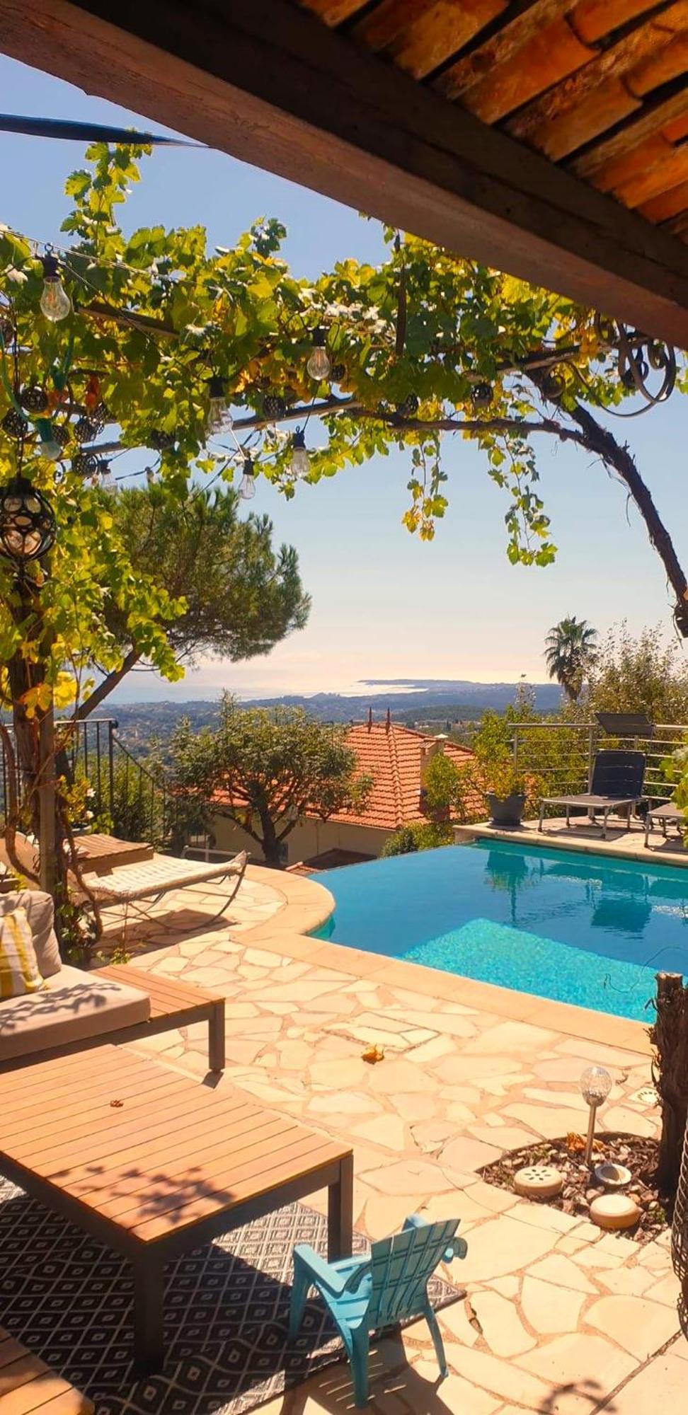"Aux Balcons Du Riou" Avec Vue Mer 180 Degres Vence Dış mekan fotoğraf